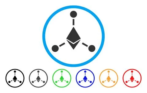 Ethereum Links Flat Icon Stock Illustration
