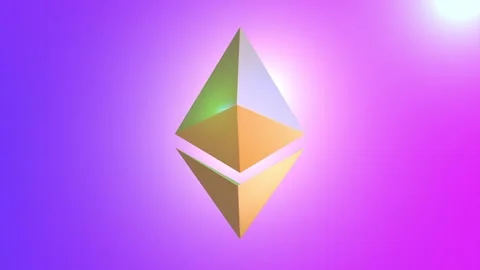 Ethereum Logo animated Stock Footage 258987452