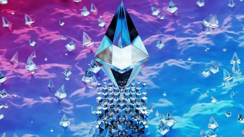 Ethereum in the metaverse Video stock 229656477