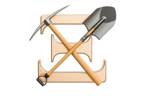 Ethereum mining concept, 3D rendering Stock Illustration