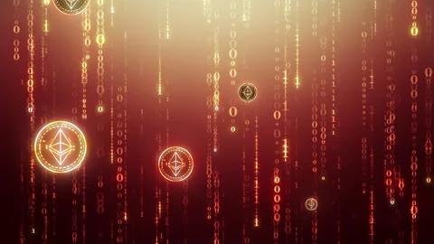 Ethereum mining. Cryptocurrency, Ethereum network. Crypto farm. Stock Footage 268711091