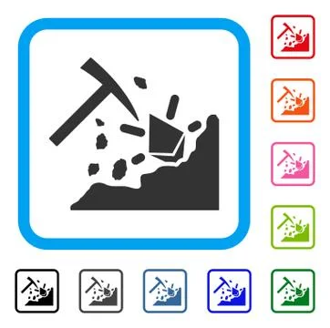 Ethereum Mining Hammer Framed Icon Illustrazione stock