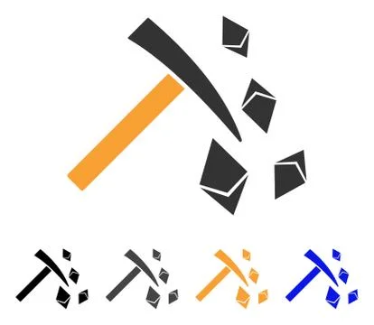 Ethereum Mining Hammer Vector Icon Illustrazione stock