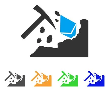 Ethereum Mining Hammer Vector Icon Stock Illustration