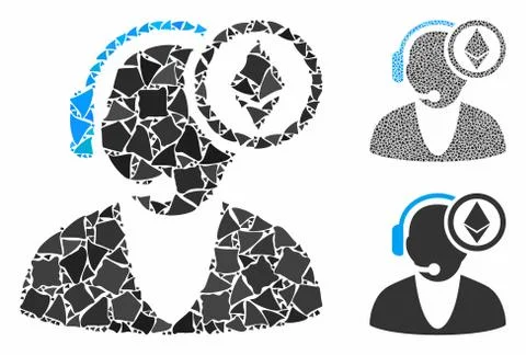 Ethereum operator Composition Icon of Joggly Elements Stockillustratie