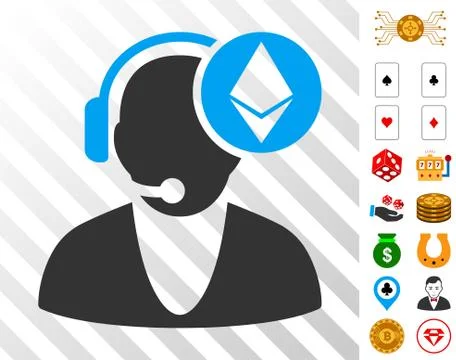Ethereum Operator Icon with Bonus Illustrazione stock