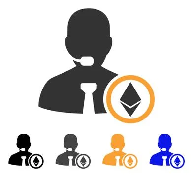Ethereum Operator Manager Vector Icon Stock Illustration