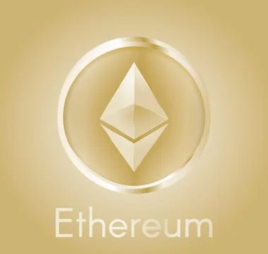 Ethereum orange Stock Illustration