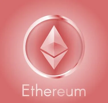 Ethereum red Stock Illustration
