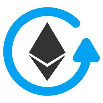 Ethereum Refund Flat Icon Stock Illustration