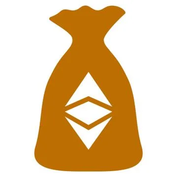 Ethereum Sack Flat Icon Stock Illustration