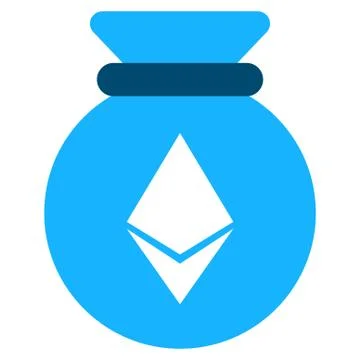 Ethereum Sack Flat Icon Illustrazione stock