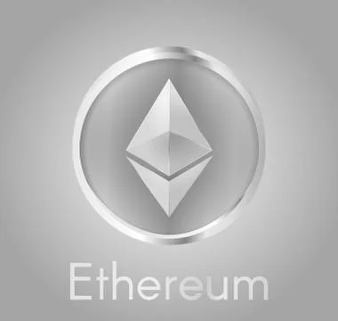 Ethereum silver Stock Illustration