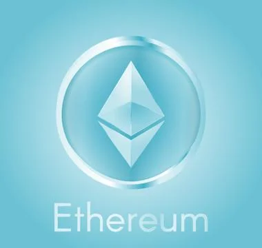 Ethereum sky blue Stock Illustration