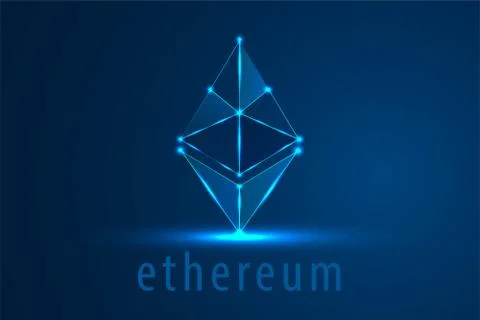Ethereum symbol vector icon, technology, illustration Stock Illustration