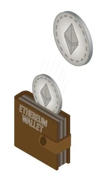 Ethereum wallet Stock Illustration