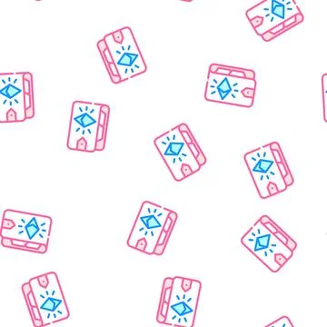 Ethereum wallet vector seamless pattern Stockillustratie