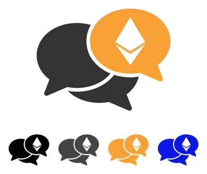 Ethereum Webinar Messages Vector Icon Illustrazione stock