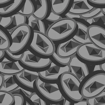 Etherium seamless pattern. Cryptocurrency background. Vector illustration Stock Illustration