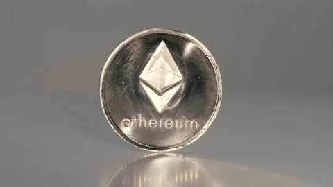Etherium symbol coin rotating. Loop. Stock Footage 89948763