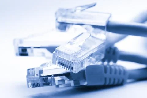Ethernet cable for a computer Stock Photos