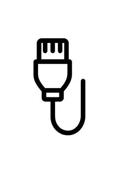 Ethernet cable Flat Icon Perfect for Web, App, UI Design, and Graphic Design. Stock Illustration