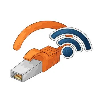 Ethernet cable illustration 스톡 일러스트