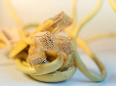 Ethernet cable isolated Stock Photos