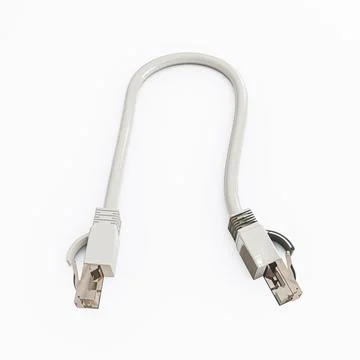 Ethernet cable isolated on white background Illustrazione stock