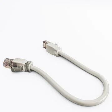 Ethernet cable isolated on white background 库存插图