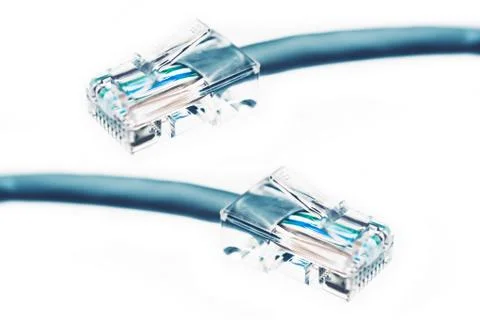 Ethernet cable isolated on white background. rj45 cable. Stock Photos
