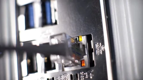 Ethernet cable network switches. Home Internet Stock Footage 234301320