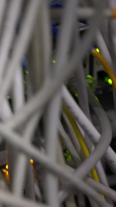 Ethernet cable on network switches light background Network Stock Footage 346018949