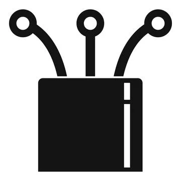 Ethernet cable optic icon, simple style Stock Illustration