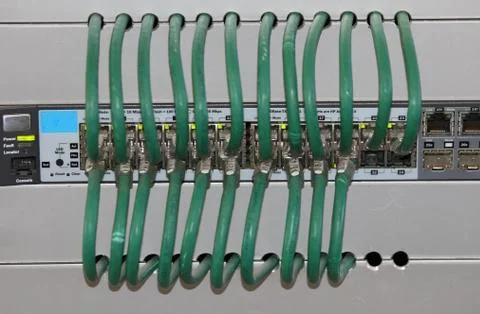 Ethernet cables for connecting your computer to the corporate network with fi Stock Photos
