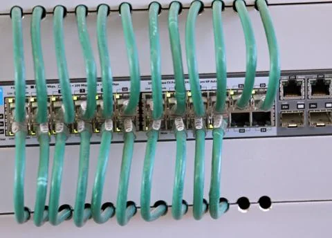 Ethernet cables for connecting your computer to the internet Stock Photos