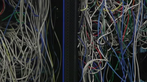 Ethernet cables data 스톡 동영상 48649560