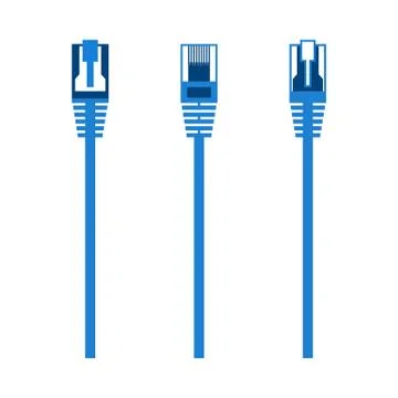 Ethernet Cables Vector Stock Illustration