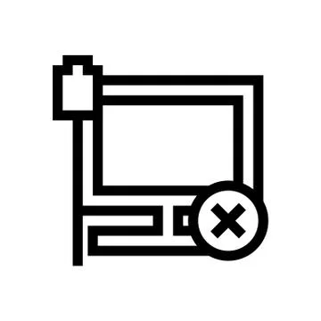 Ethernet Connection Disconnected Icon Stock Illustration