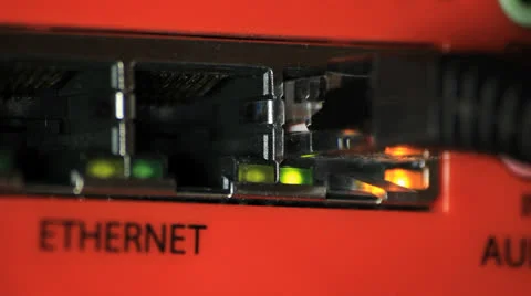 Ethernet connexion close up studio Stock Footage 24789114