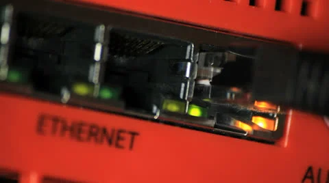 Ethernet connexion close up studio Stock Footage 24789118