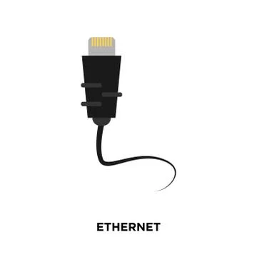 Ethernet icon isolated on white background for your web, mobile and app desig Stock Illustration