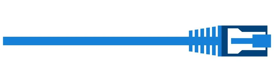 Ethernet LAN Cable Vector 库存插图