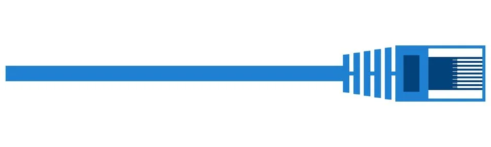 Ethernet LAN Cable Vector 库存插图