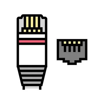 Ethernet modem color icon vector illustration Stock Illustration