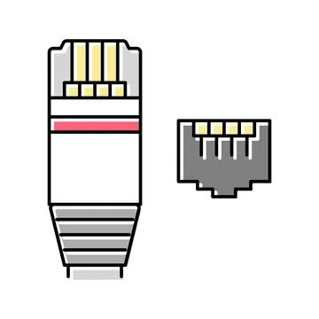 Ethernet modem color icon vector illustration Stock Illustration