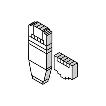 Ethernet modem isometric icon vector illustration Stock Illustration