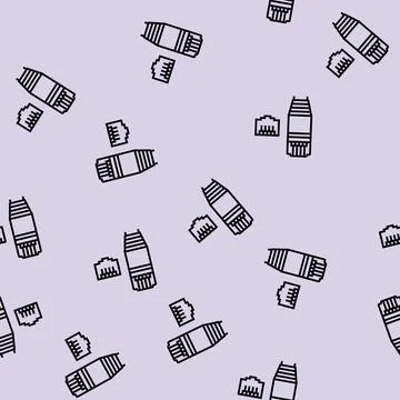 Ethernet modem line seamless pattern Stock Illustration