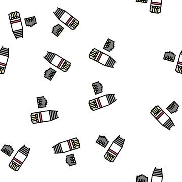 Ethernet modem vector seamless pattern Stock Illustration