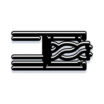 Ethernet network cable vector icon symbol concept Stockillustratie